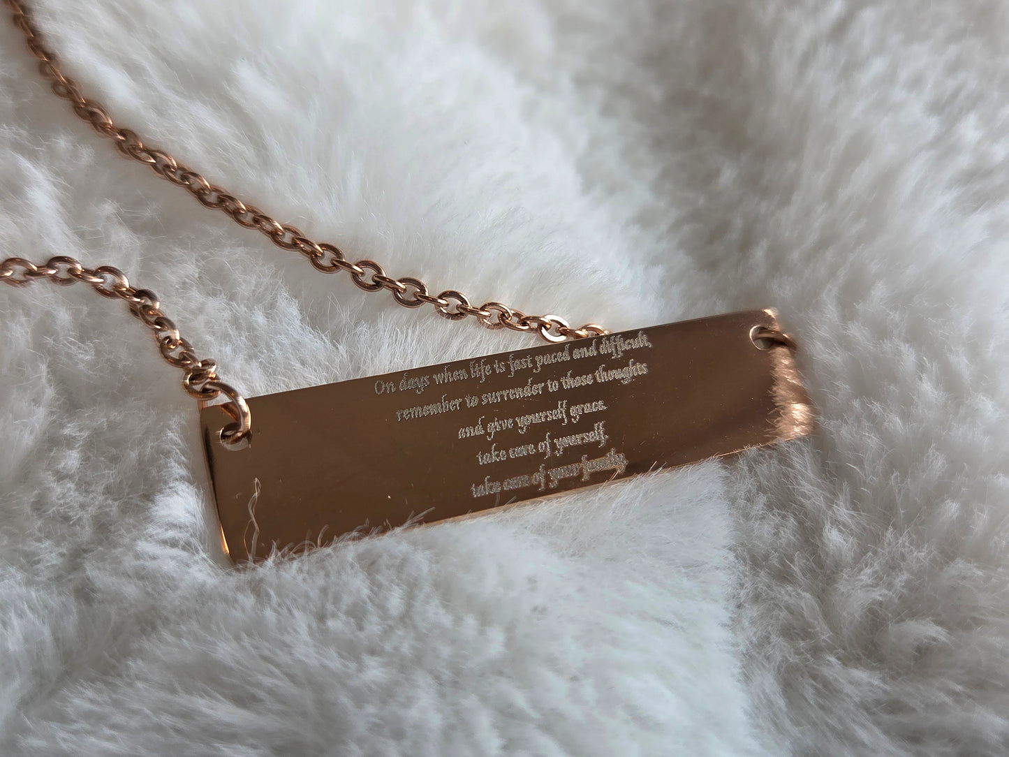 Laser Engraved Necklace