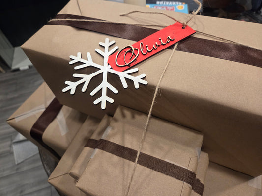 Laser Cut Personalized Christmas Gift Name Tags
