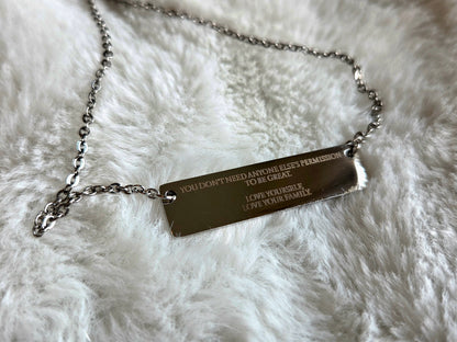 Laser Engraved Necklace